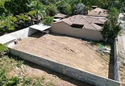 Surfside Lot P3 Potrero enclosed parcel with wall and gate in land Surfside Potrero residential area Costa Rica