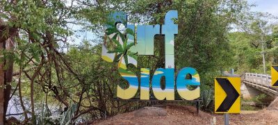 Surfside Avenida 3 corner lot near Surfside Costa Rica entrance sign by Playa Potrero