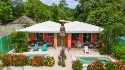 Two single-level homes with private pools and patios at Casa Gemelas in Surfside Potrero, Guanacaste