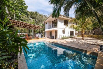 Modern two-story Villa Las Palmas home with private pool and outdoor terrace in Matapalo, Costa Rica near Playa Grande