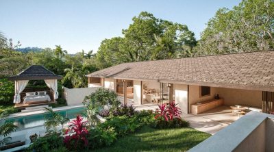 Casa Halaman courtyard villa with private pool, gazebo, and lush gardens in a gated community near Tamarindo