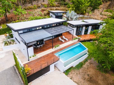 Casa Kalachuchi modern jungle view home with infinity pool and terrace in Villarreal near Tamarindo, Costa Rica
