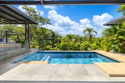 Casa Matapalo private pool terrace overlooking tropical jungle in Matapalo, a Guanacaste hilltop estate setting