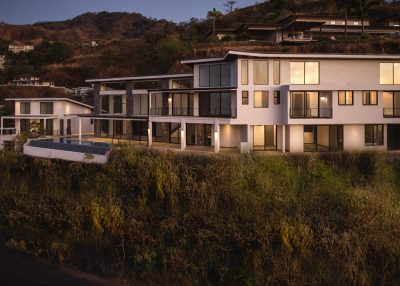 Villa Inara luxury ocean view home in Mar Vista Flamingo with modern architecture, hillside setting, and Pacific sunset views
