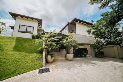 Exterior view of Cortez Amarillo, a modern 5-bedroom home in Reserva Conchal | Costa Rica Real Estate CR