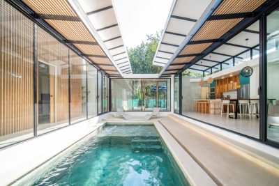 Modern open-air pool at Casa Cenizaro in Playa Potrero Surfside | Costa Rica Real Estate CR