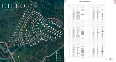 Aerial master plan of Cielo Condominium in Huacas, Costa Rica — presented by Costa Rica Real Estate CR.