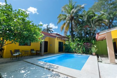 Shared pool area at Punta Briezh Surfside Potrero, a multi-unit property in Surfside Potrero offering outdoor living near Potrero Beach.