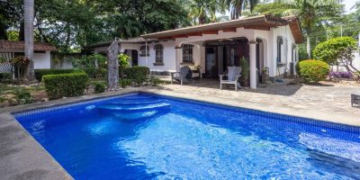 Private pool and covered terrace at Villa Josephina Playa Potrero in Surfside Estates, Guanacaste