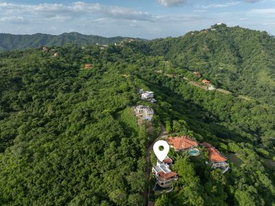 Casa Mar Pacific Heights Potrero aerial view of hillside villa and surroundings, Pacific Heights luxury home