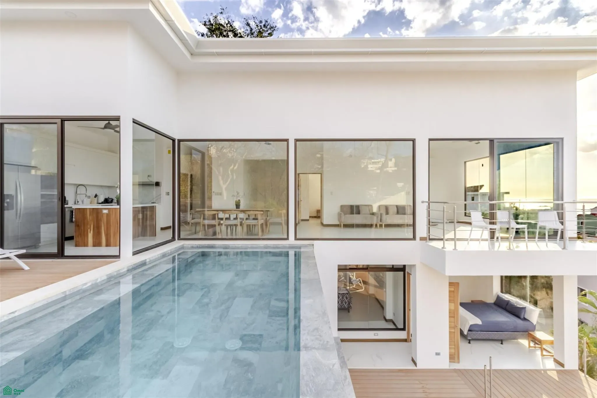 Private pool terrace at a 3 bedroom luxury ocean-view home in Tamarindo