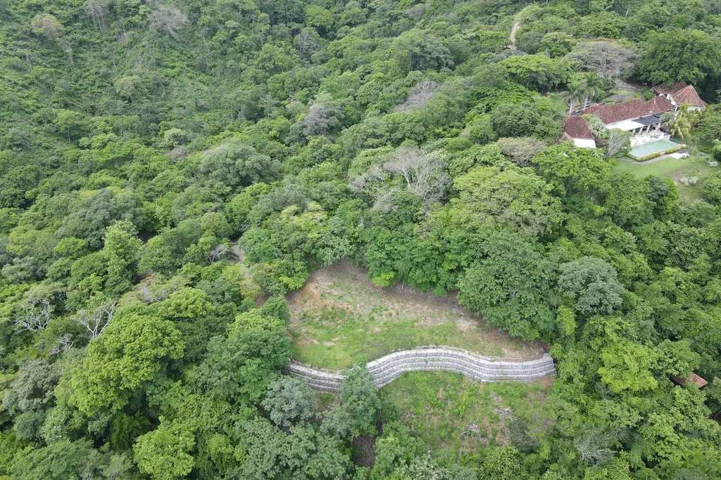 Cleared build-ready homesite with retaining wall in the Guanacaste hills, Costa Rica