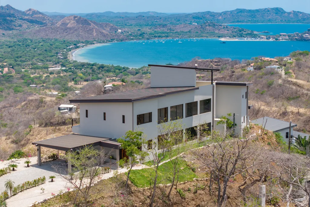 Modern hillside home overlooking Playa Flamingo Bay on Costa Rica's Guanacaste Gold Coast